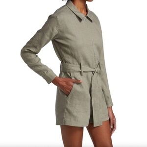 Rivet Utility Trendsetter Belted Linen Romper